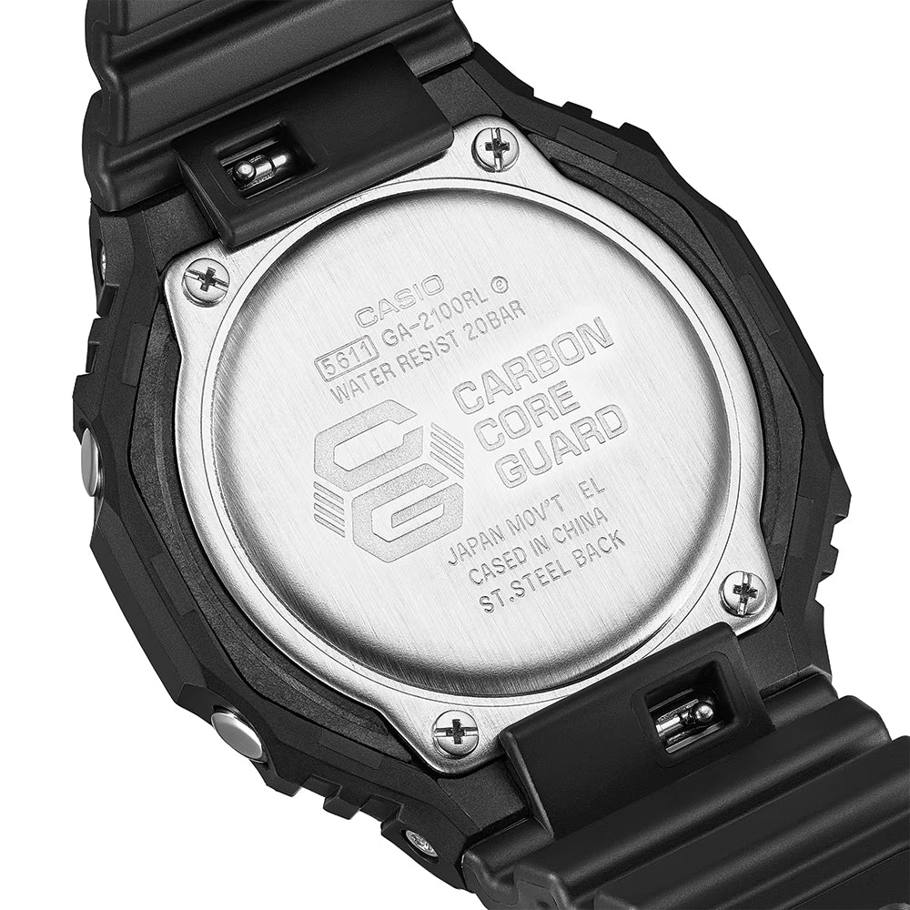Casio G-Shock GA2100RL-1A Digital Analog Watch - Stylish & Durable for Outdoor, Sports & Everyday Wear