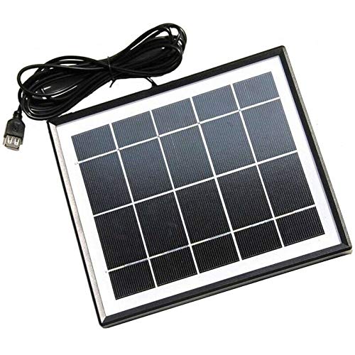 PRAV® 5.5W Solar Phone Charger with USB Output - Portable Mono Solar Panel Power Bank for iPhone, Android, Camping, Hiking & Emergency Power Supply (Beige)