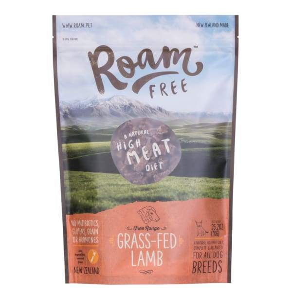 Premium Roam Lamb Air Dried Dog Food - Grain-Free, High-Protein Natural Treats for Small & Large Dogs - Perfect for Training, Travel & Outdoor Adventures