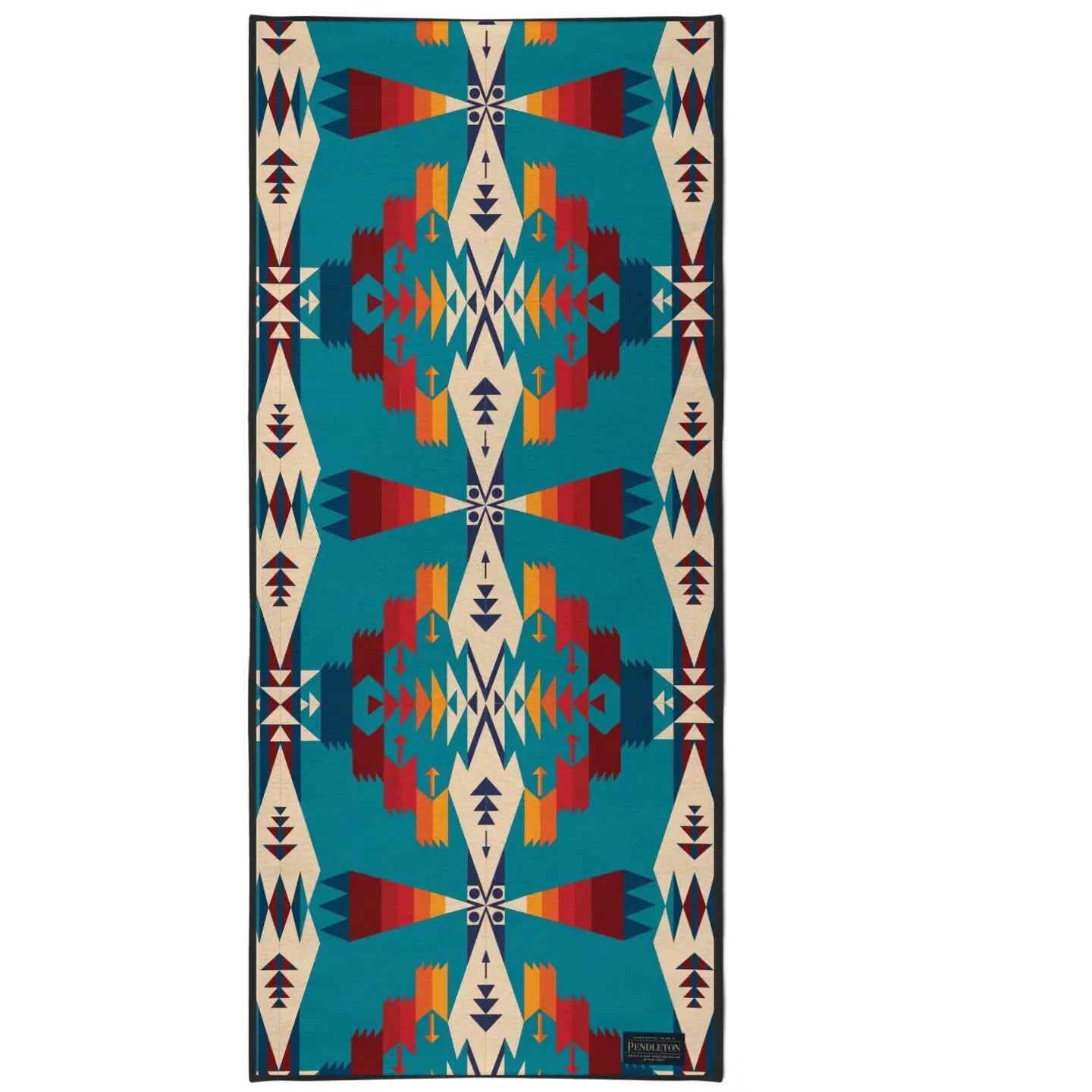 Pendleton Tucson Turquoise Yoga Towel - Premium Non-Slip Yoga Mat Towel for Hot Yoga & Pilates - Perfect for Home, Studio, and Travel Workouts