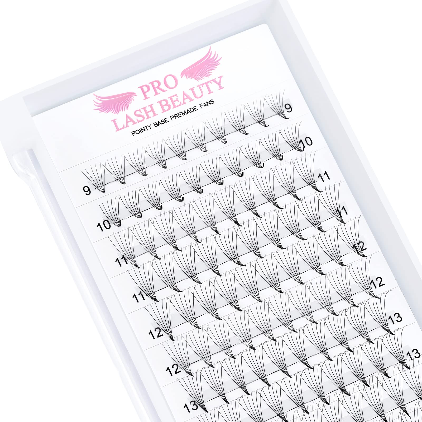 6D-C-0.07-16mm Premade Volume Eyelash Extensions - C/D Curl Pointed Base Fans for Dramatic Look | Perfect for Weddings, Parties & Special Occasions