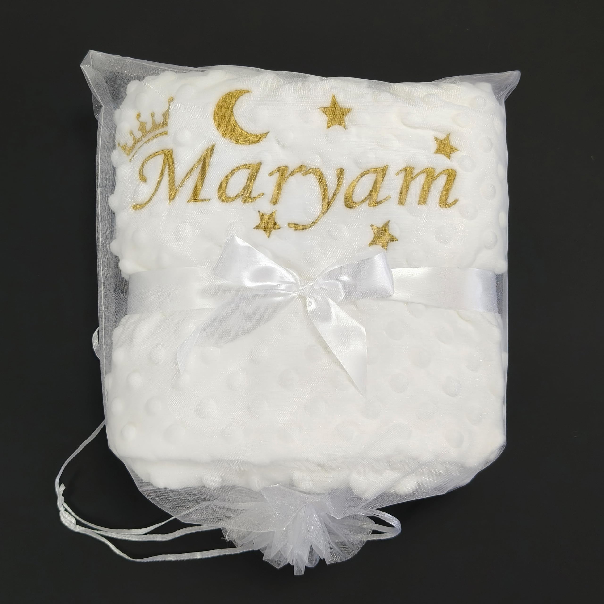 Custom Personalized Baby Blankets for Girls & Boys - Soft Sherpa Nursery Blanket with Name (27x35 Inch) | Unisex Newborn Gift, Toddler Crib Essential | Perfect for Christenings, Baby Showers & Nursery Decor