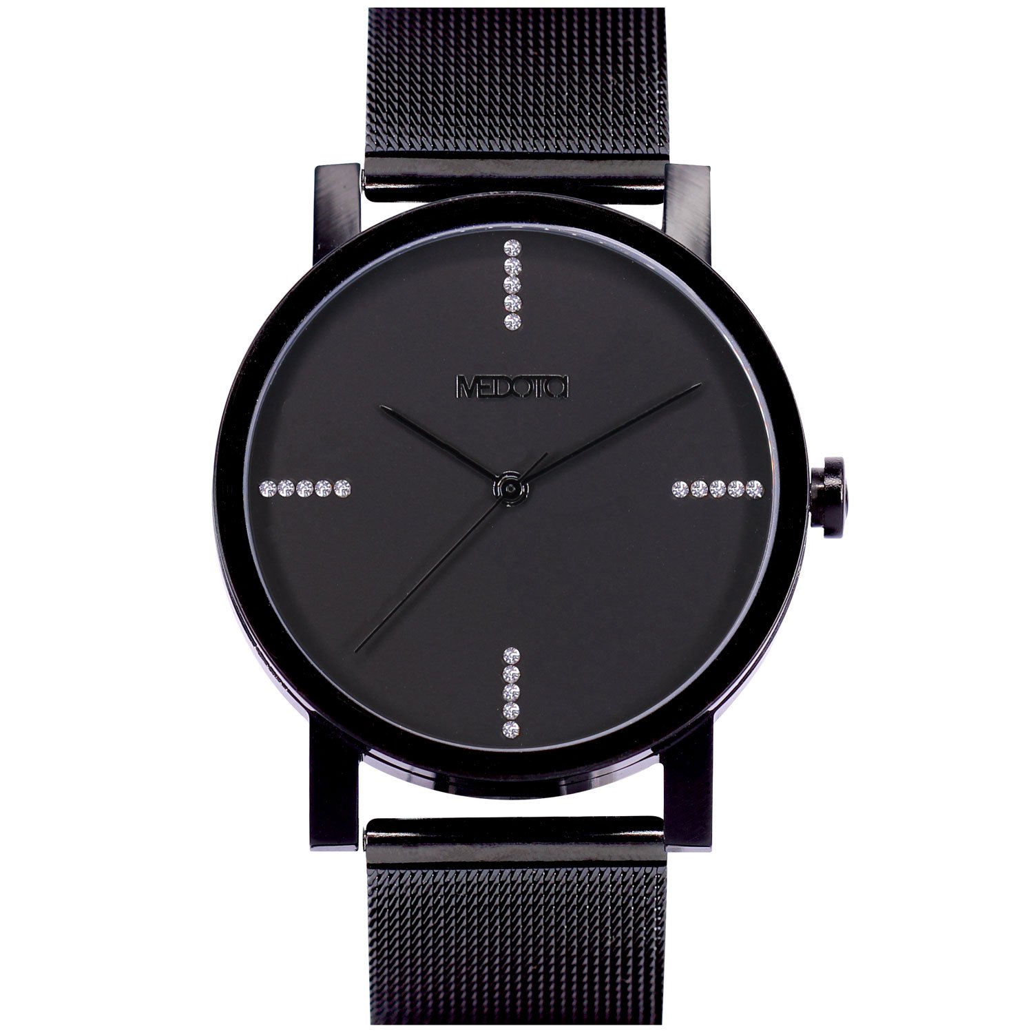 MEDOTA Luxury Stainless Steel Waterproof Swiss Quartz Watch for Men - No. 21602 (Black) | Perfect for Business, Formal Events & Everyday Wear