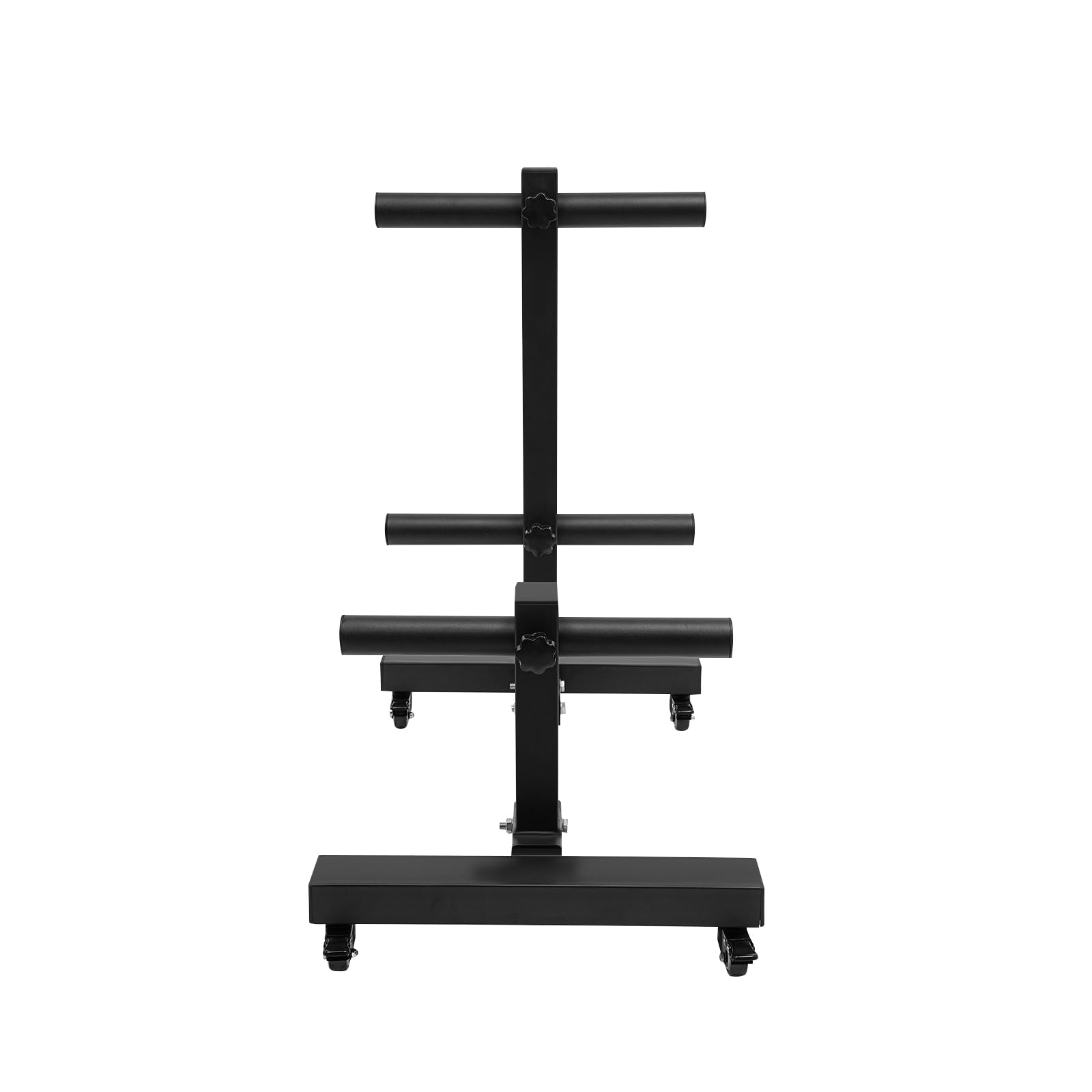 1100LBS Heavy Duty Dumbbell Rack - Commercial Grade Gym Weight Storage Organizer with Wheels | Olympic Weight Plate Tree & Double Column Design for Home Gym | Perfect for Weightlifting, CrossFit & Garage Workouts