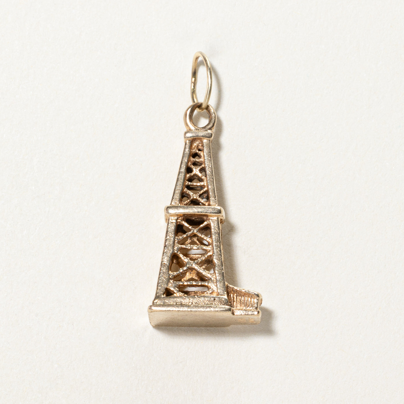 10K Yellow Gold Oil Rig Charm Pendant - Dainty & Elegant Jewelry for Necklace, Bracelet & Anklet - Perfect for Everyday Wear, Gifts & Special Occasions