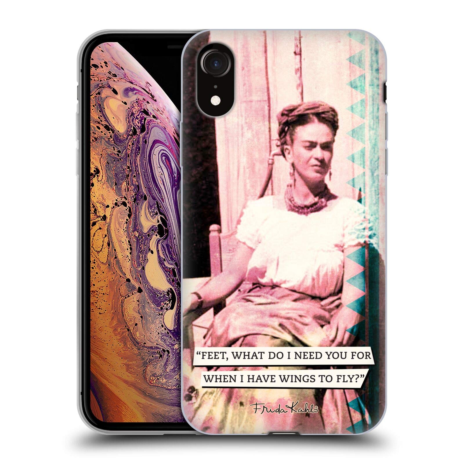 Officially Licensed Frida Kahlo Art Phone Case - Soft Gel Cover with Unique Portraits & Quotes for Apple iPhone XR - Perfect for Art Lovers & Frida Kahlo Fans (Protective & Stylish)