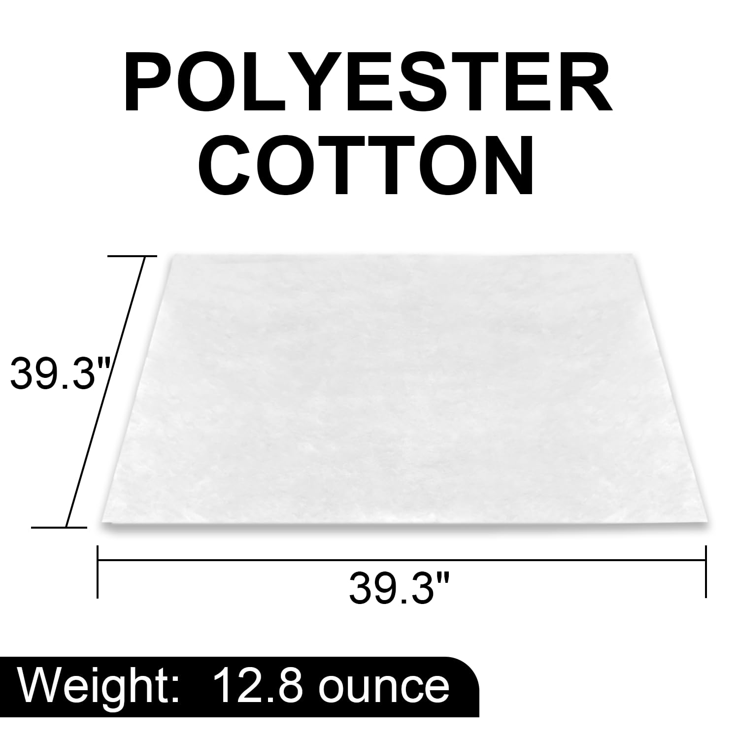100cm x 100cm Polyester Fiber Speaker Soundproofing Foam - 12.8 oz - Ideal for Speaker Repairs, Replacements, DIY Projects, Cloth Pockets, MATS, and Crafts - Perfect for Home Studios, Theaters, and Audio Enthusiasts