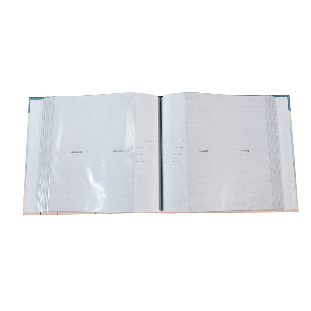 Exacompta Sunset Photo Album - 8.9 x 8.7 Inch (225 x 220mm) 100 Page Scrapbook with Plastic Pockets for 200 Photos - Trendy Matte Laminated Cover - Perfect for Wedding, Travel & Family Memory Preservation