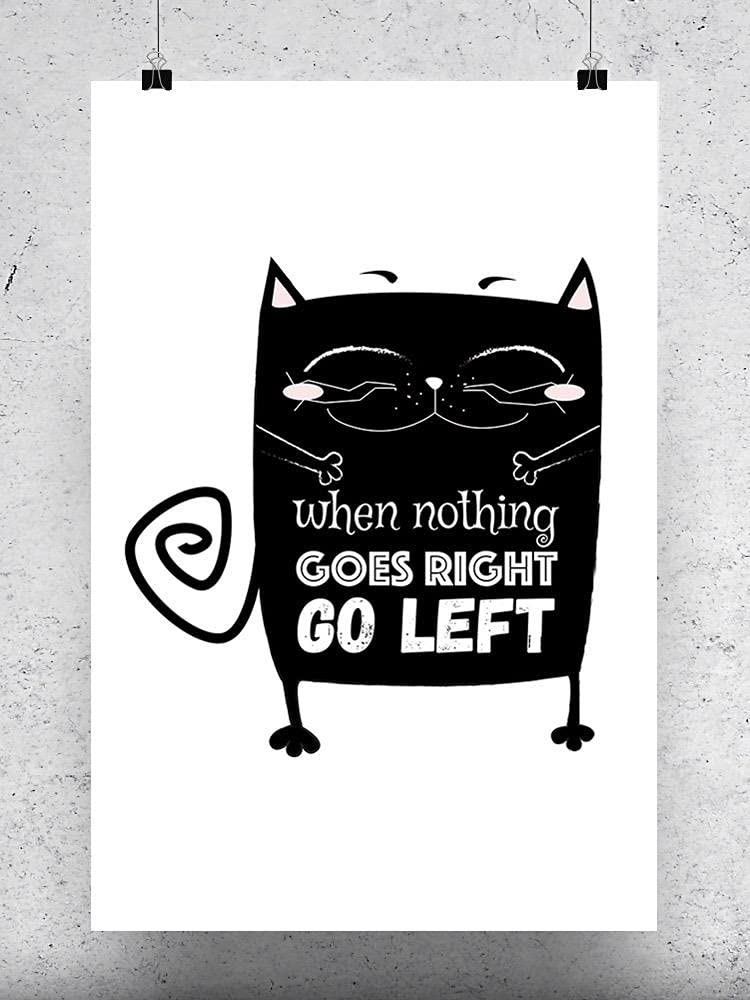 Cute Cat Doodle Quote Poster - Inspirational Wall Art for Home, Office & Classroom Decor - Perfect Gift for Cat Lovers & Art Enthusiasts