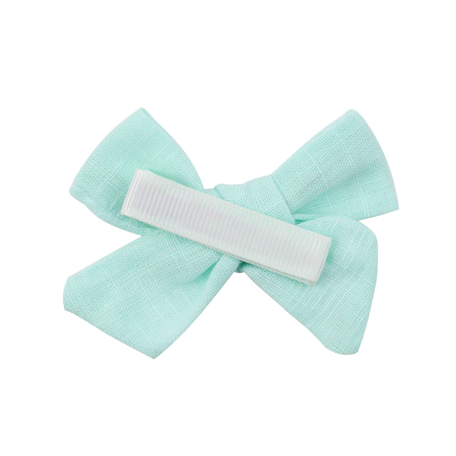 40PCS 3 Inch Baby Girls Hair Bows Clips - Small Linen Hair Barrettes for Infants Toddlers & Kids - Perfect for Parties, Photos & Daily Outfits