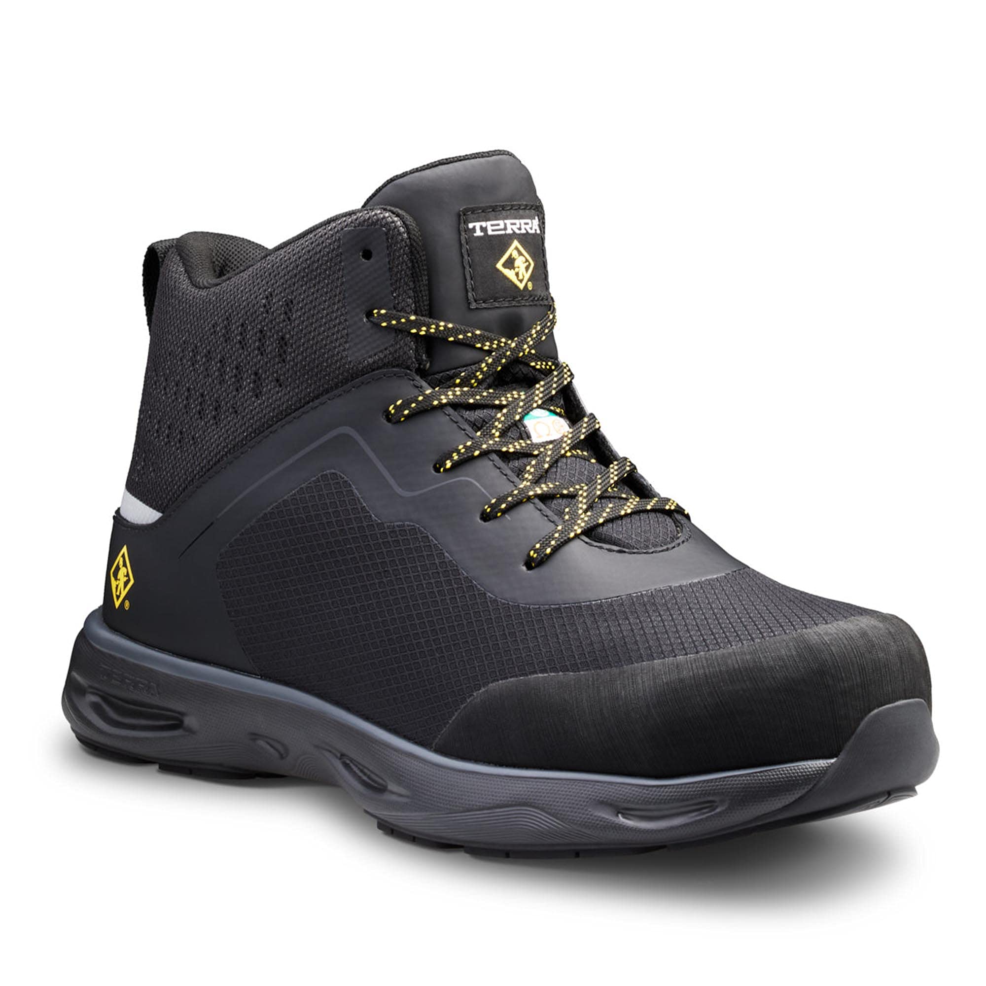 Terra Men's Lites Mid Nano Composite Toe Athletic Work Shoes - Lightweight Safety Footwear for Construction, Warehouse & Industrial Workers - OSHA Compliant for Workplace Protection