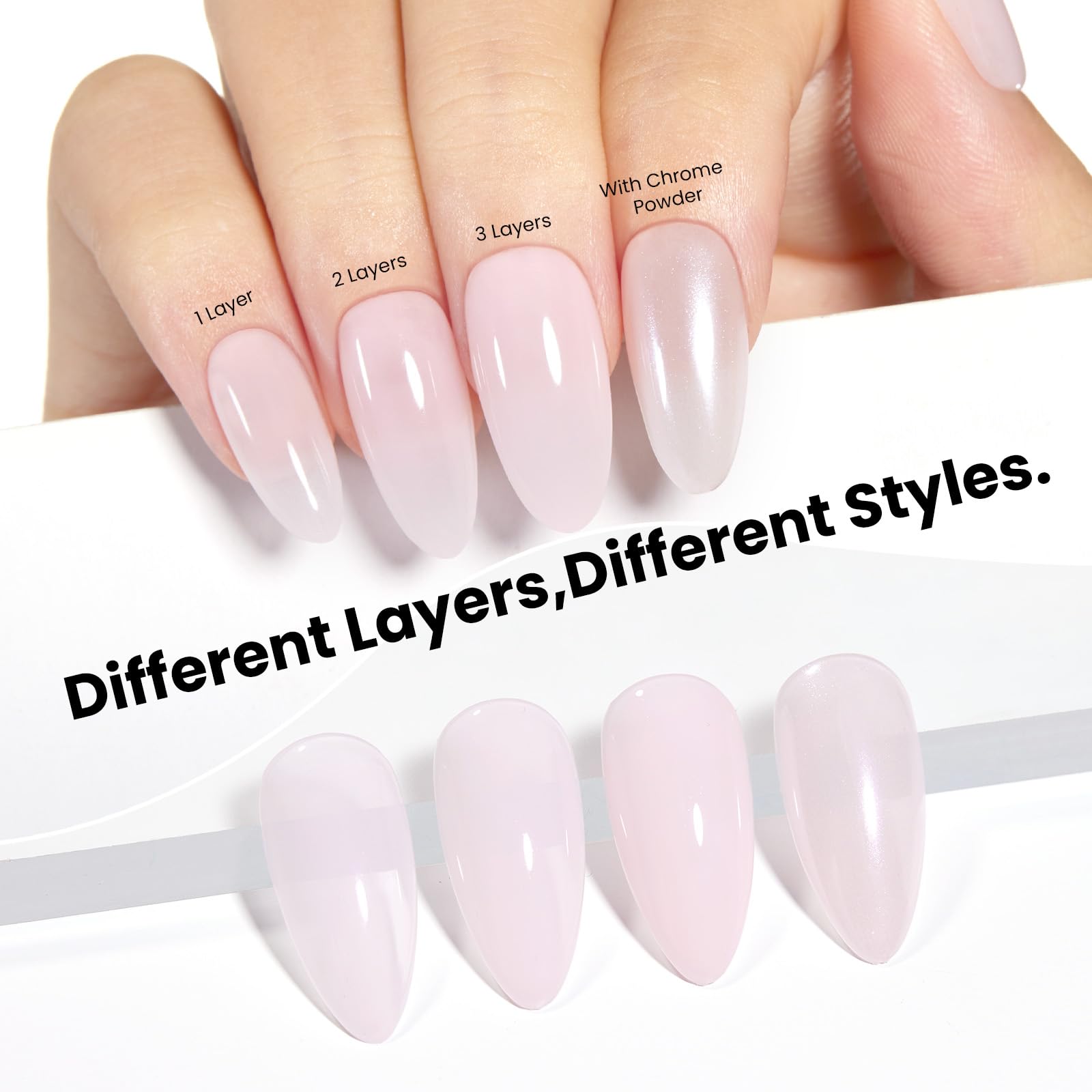Beetles Pearl Chrome Nail Powder & Gel Polish Set - Mirror Glazed Donut Effect with Silicone Brush, Peel Off Latex Tape, Base & Top Coat | DIY Salon-Quality Manicure at Home for Parties, Weddings & Special Occasions