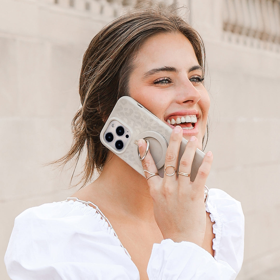 Stone Leopard Print iPhone Case - Stylish & Durable Phone Cover for iPhone [Model] - Perfect for Everyday Use, Travel & Outdoor Adventures