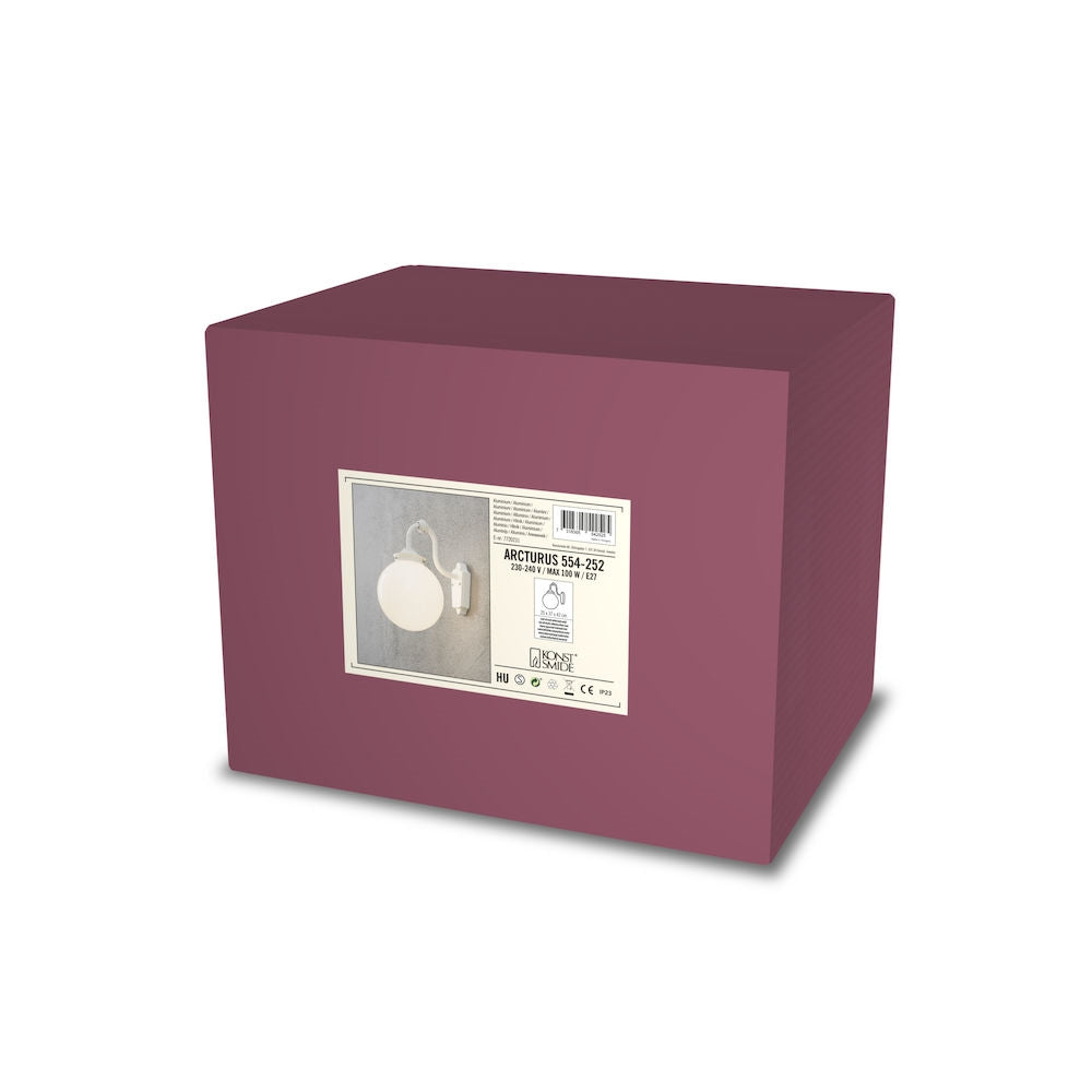 Arcturus IP23 Rated Down Wall Light in Matt White - Perfect for Indoor and Outdoor Home Lighting