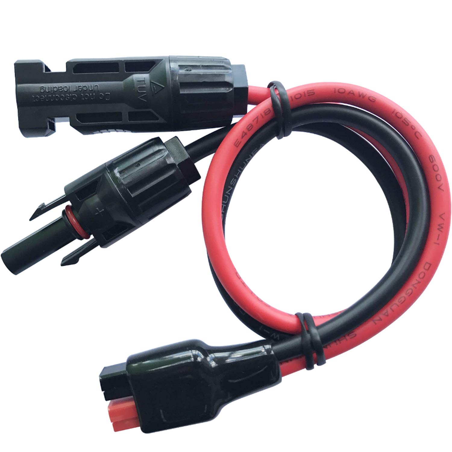 Premium 10AWG Solar Adapter Cable Kit - 35cm/1.1ft Male & Female Connectors for Solar Panels | Weatherproof & Durable for RV, Boat & Off-Grid Power Systems