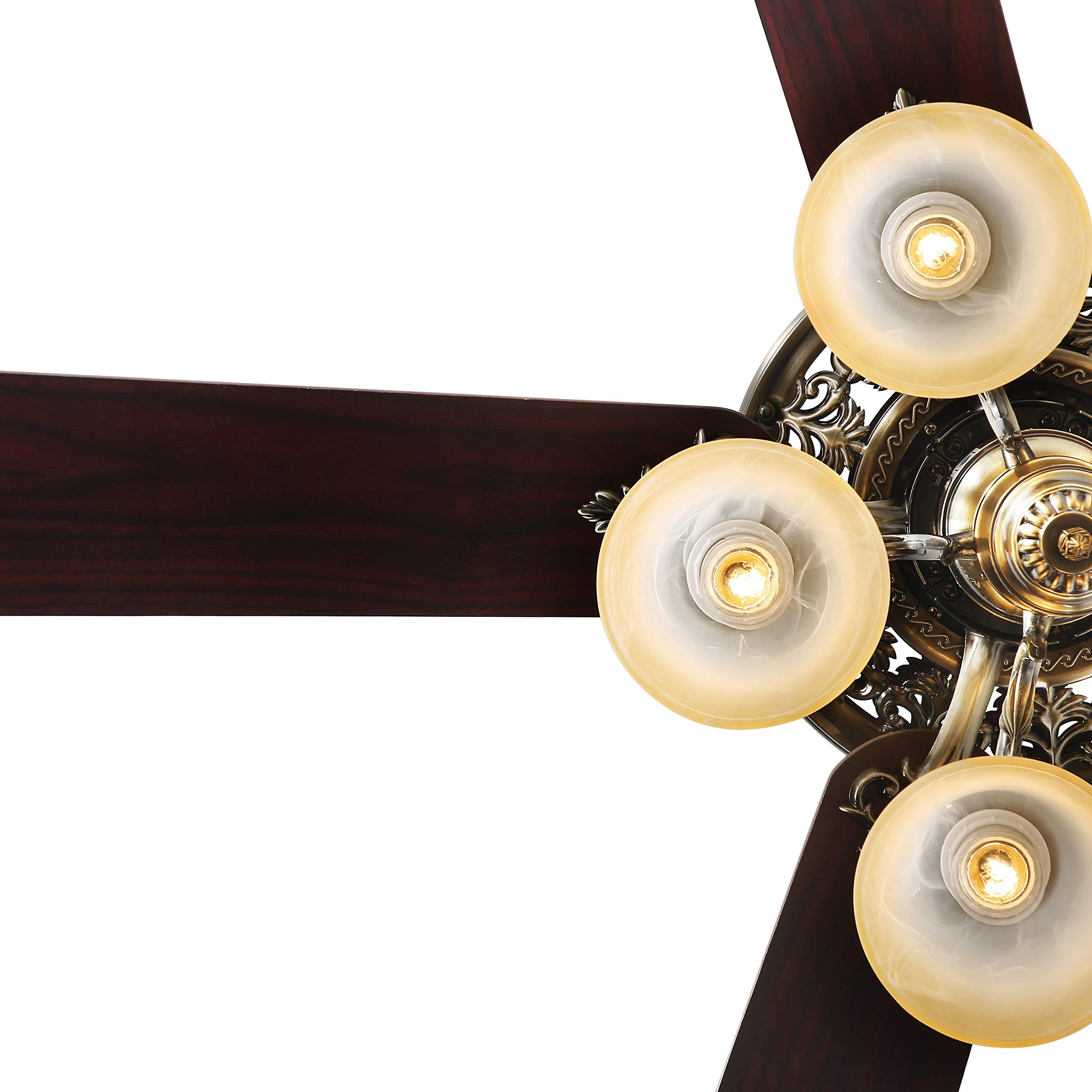 FINXIN 52 Inch Indoor Ceiling Fan with LED Light - Remote Control, 3/5 Blades, Bronze Finish - Perfect for Bedroom, Living Room & Dining Room Cooling and Lighting