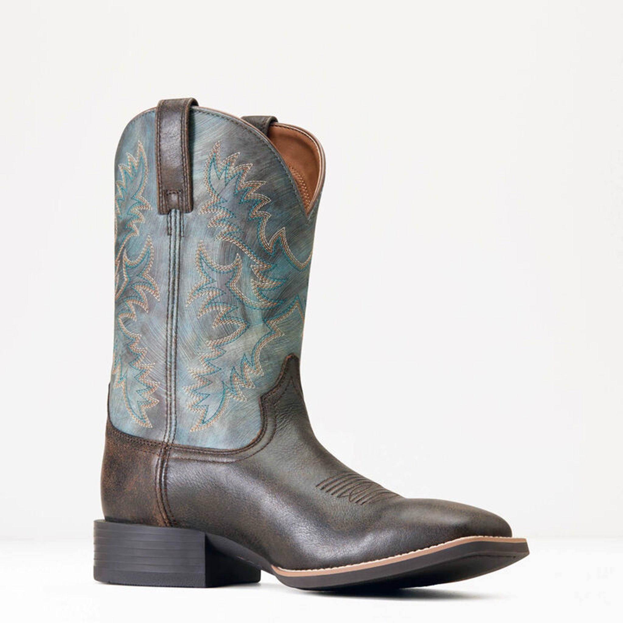 Ariat Men's Sport Western Boots - Chocolate/Brown Leather Cowboy Boots for Riding, Work & Casual Wear | Durable & Comfortable Footwear for Outdoor Activities