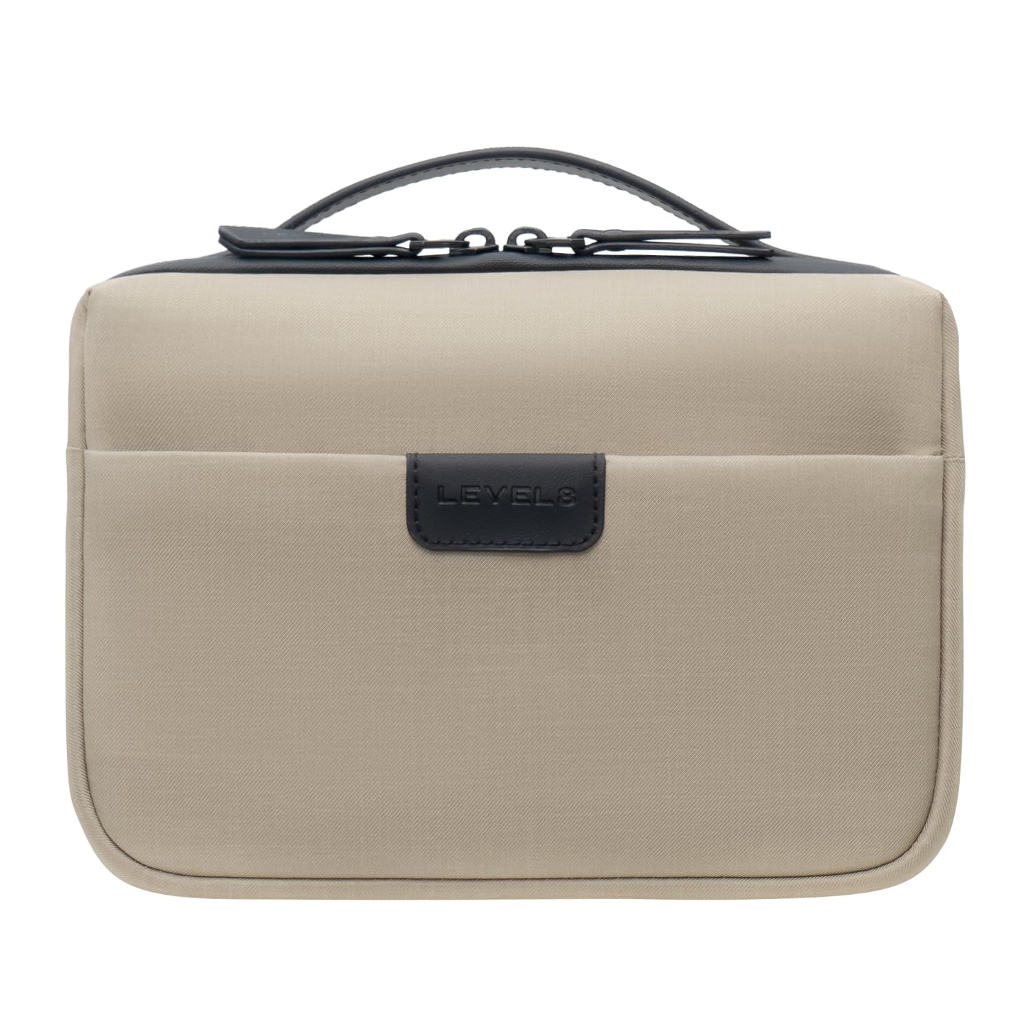 Waterproof Travel Toiletry Bag for Men & Women - Compact Shaving Organizer with Handle, Khaki - Ideal for Camping & Business Trips