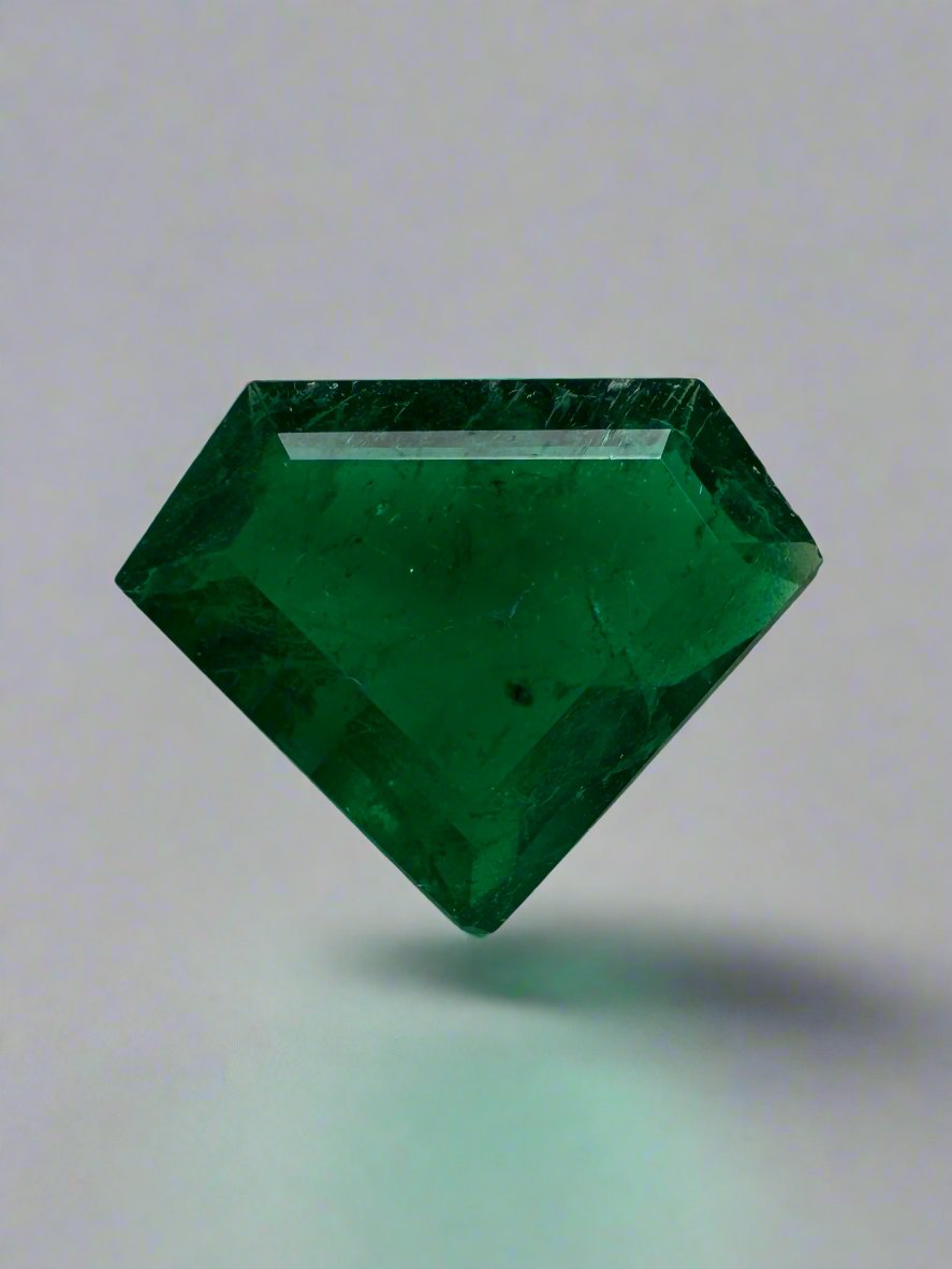 1.68 Carat AAA+ Muzo Fancy Shield Cut Natural Loose Colombian Emerald Gemstone for Jewelry Making, Engagement Rings & Luxury Gifts - Rare Collector's Stone