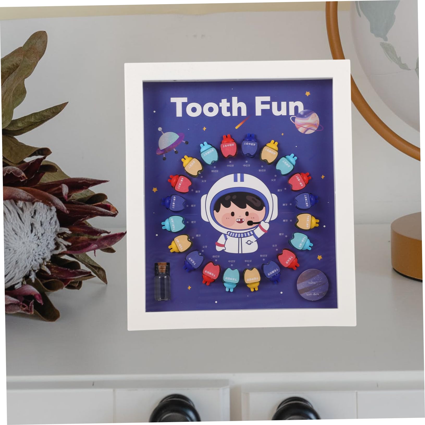VICASKY Kids Tooth Keepsake Box - First Tooth Organizer & Baby Teeth Storage Container for Memories (Plastic, White) - Perfect for Baby Showers, First Tooth Loss & Childhood Milestones