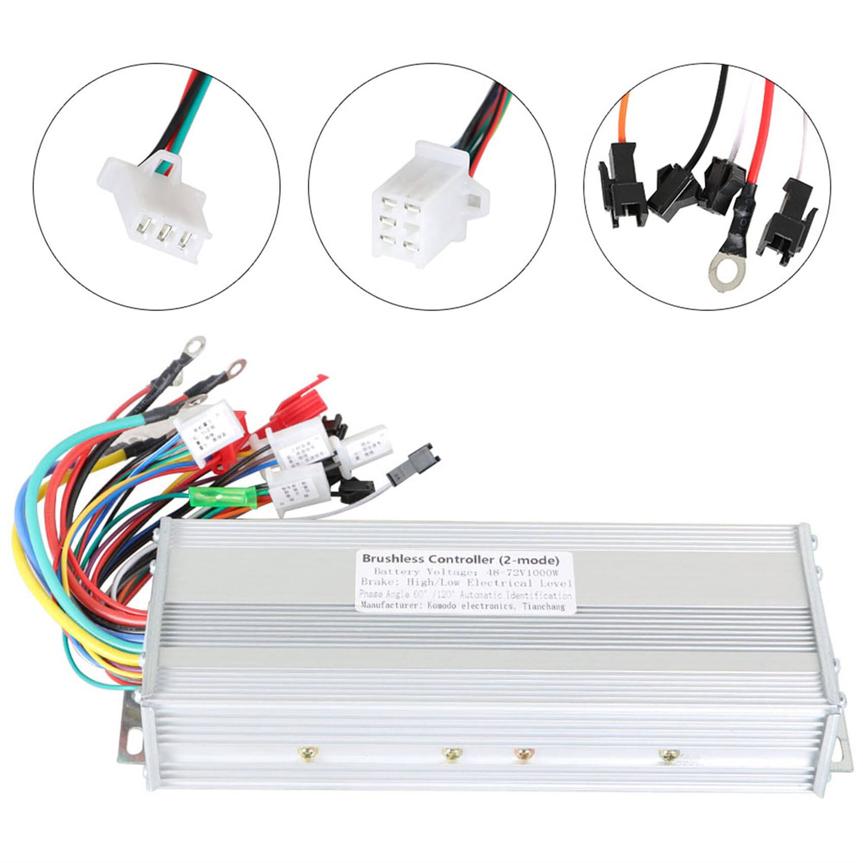 48-72V 1000W Brushless Motor Speed Controller for E-Bike & Scooter - High Performance DC Motor Controller Replacement - Perfect for Commuting, Off-Road Riding & DIY Electric Vehicle Projects