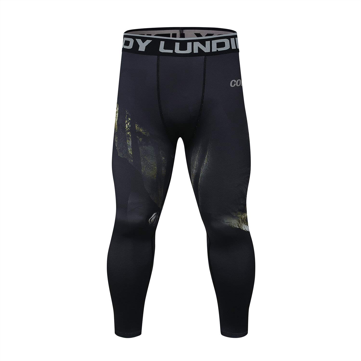 Red Plume Men's Compression Pants - Moisture Wicking Dry Cool Workout Leggings for Running, Gym & Active Sports - High Performance Baselayer Tights for Training & Outdoor Activities