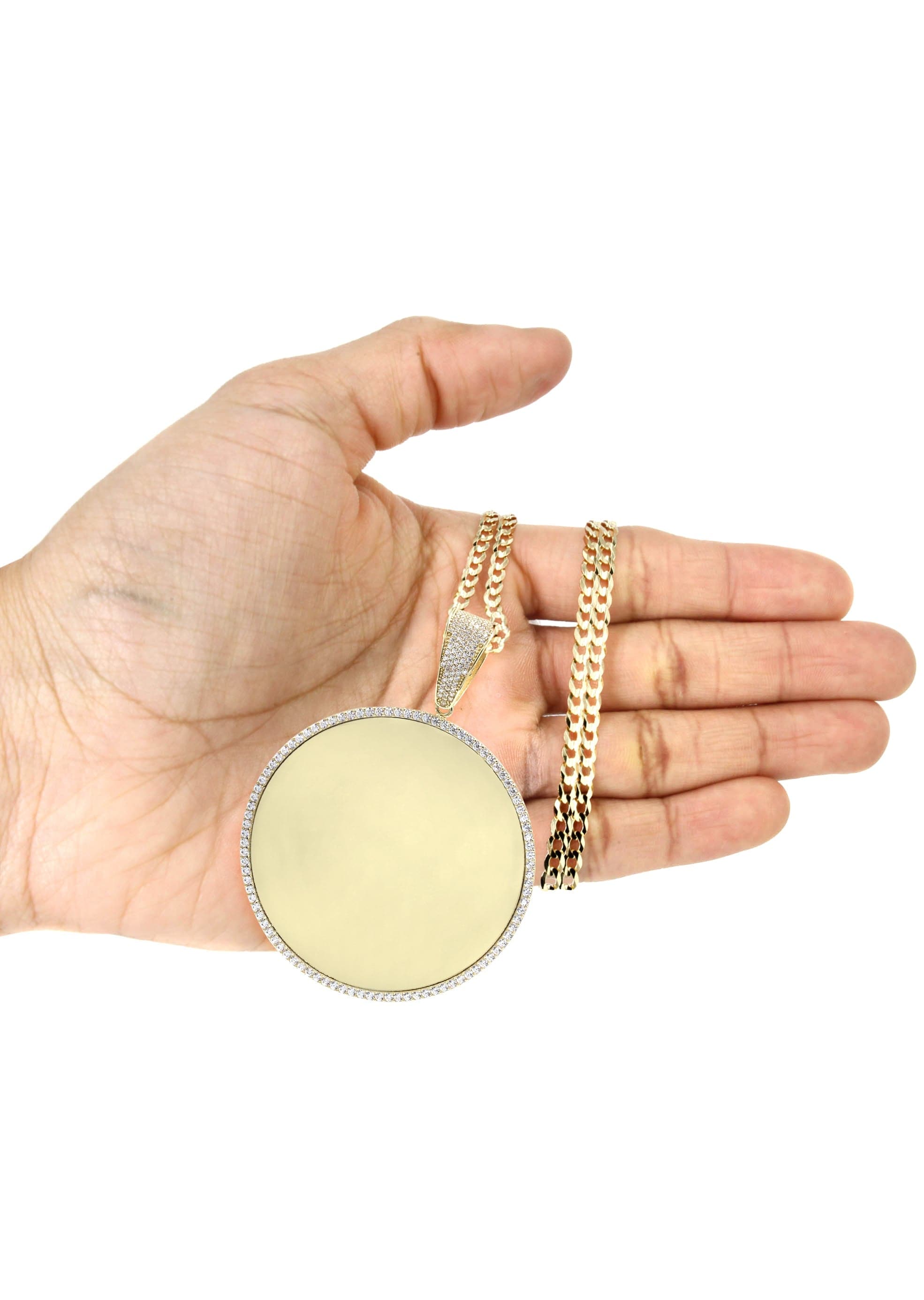 10K Yellow Gold Large Picture Locket Necklace for Women - 24.3 Grams | Personalized Photo Pendant | Elegant Gift for Mom, Wife, Girlfriend | Perfect for Anniversaries, Birthdays & Special Occasions