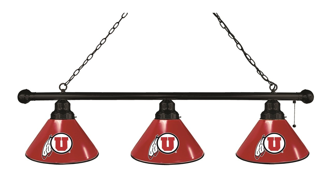 Holland Bar Stool Co. Utah 3-Shade Billiard Light - Classic Pool Table Lighting Fixture for Game Rooms, Bars & Man Caves | Durable Metal Construction & Adjustable Height