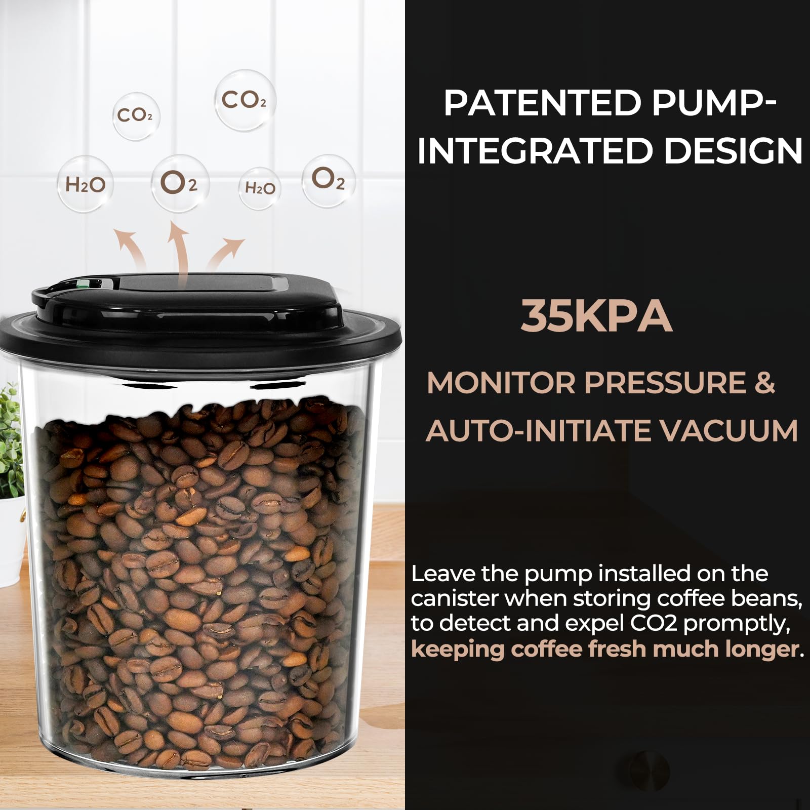 Electric Vacuum Sealer Container Set - 1L, 1.5L & 2L Airtight Food Storage Containers with Pump | BPA-Free, Smellproof & Shatterproof | Keep Food Fresh for 1 Year | Perfect for Meal Prep, Coffee Storage & Leftovers Preservation
