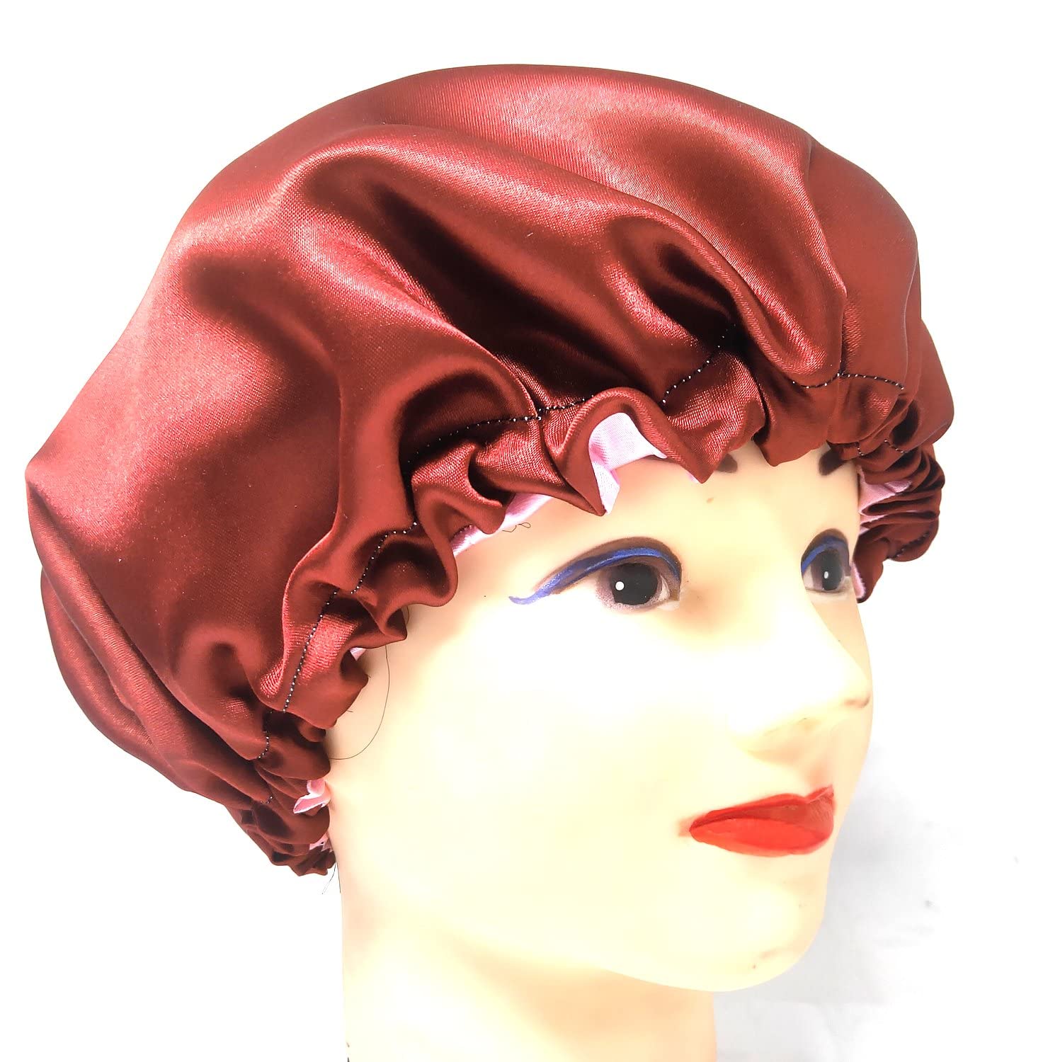 Anokhi Ada Dual Layer Satin Bonnet for Girls & Women - Silk-Like Hair Protection for Curly & Natural Hair - Nighttime & Travel Use (36-09)