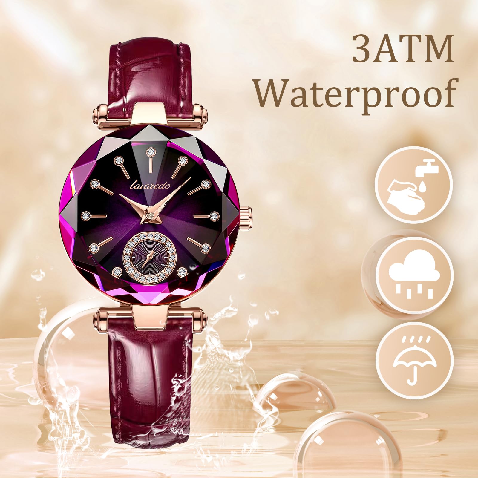 NN BEN NEVIS Women's Elegant Leather Strap Watch with Diamond Dial - Fashion Analog Wristwatch for Wedding, Anniversary & Birthday Gifts - Perfect for Office, Party & Special Occasions