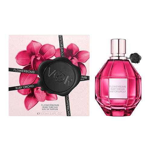 Viktor & Rolf Flowerbomb Ruby Orchid Eau de Parfum 100ml for Women - Floral Luxury Perfume for Date Nights & Special Occasions