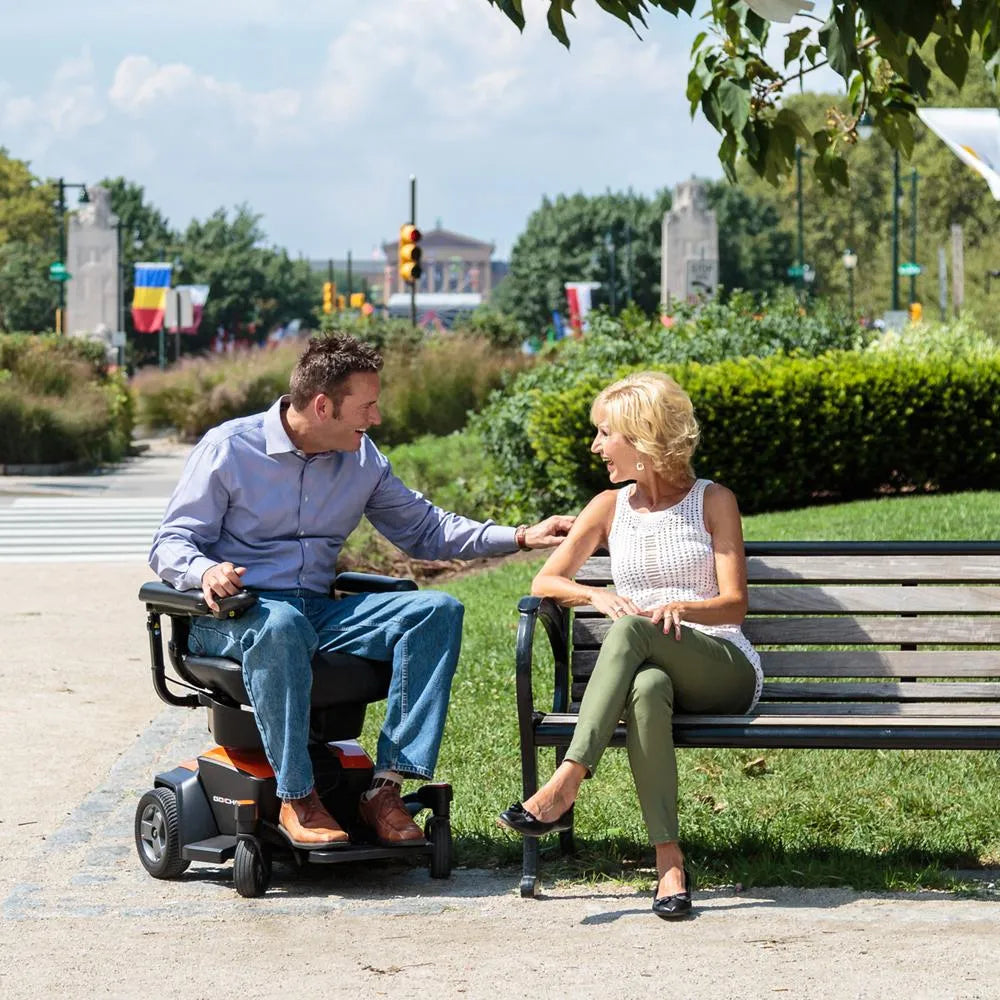 Pride Go Chair - Lightweight Portable Folding Mobility Scooter for Seniors & Adults - Perfect for Travel, Shopping & Outdoor Activities