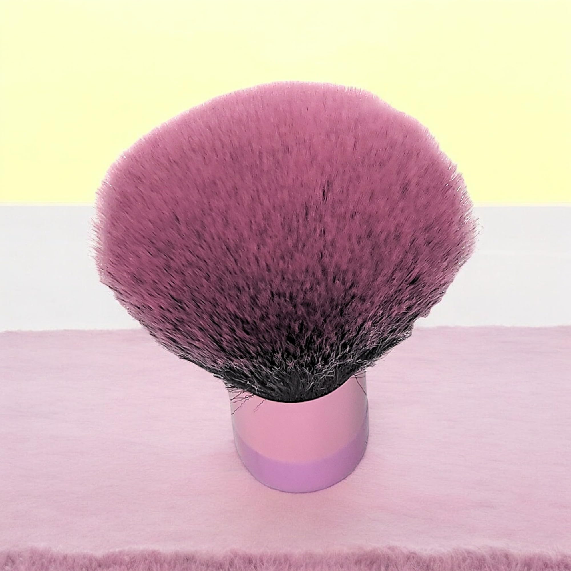 BevyGold Large Kabuki Brush - Soft Fluffy Powder Brush for Face & Body, Multipurpose Makeup & Spray Tan Finishing Tool - Perfect for Professional Salon & Home Beauty Use (Pink)