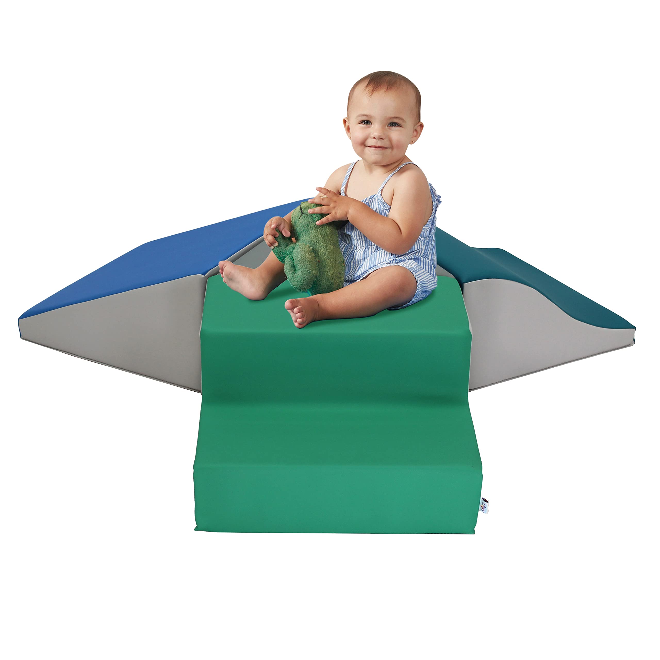 SoftScape Toddler Playtime Junction 360 Climber - Indoor Active Play Structure for Kids Ages 1-5 | 4-Piece Climbing & Sliding Toy Set (Contemporary Design) - Perfect for Daycare, Preschool & Home Playrooms