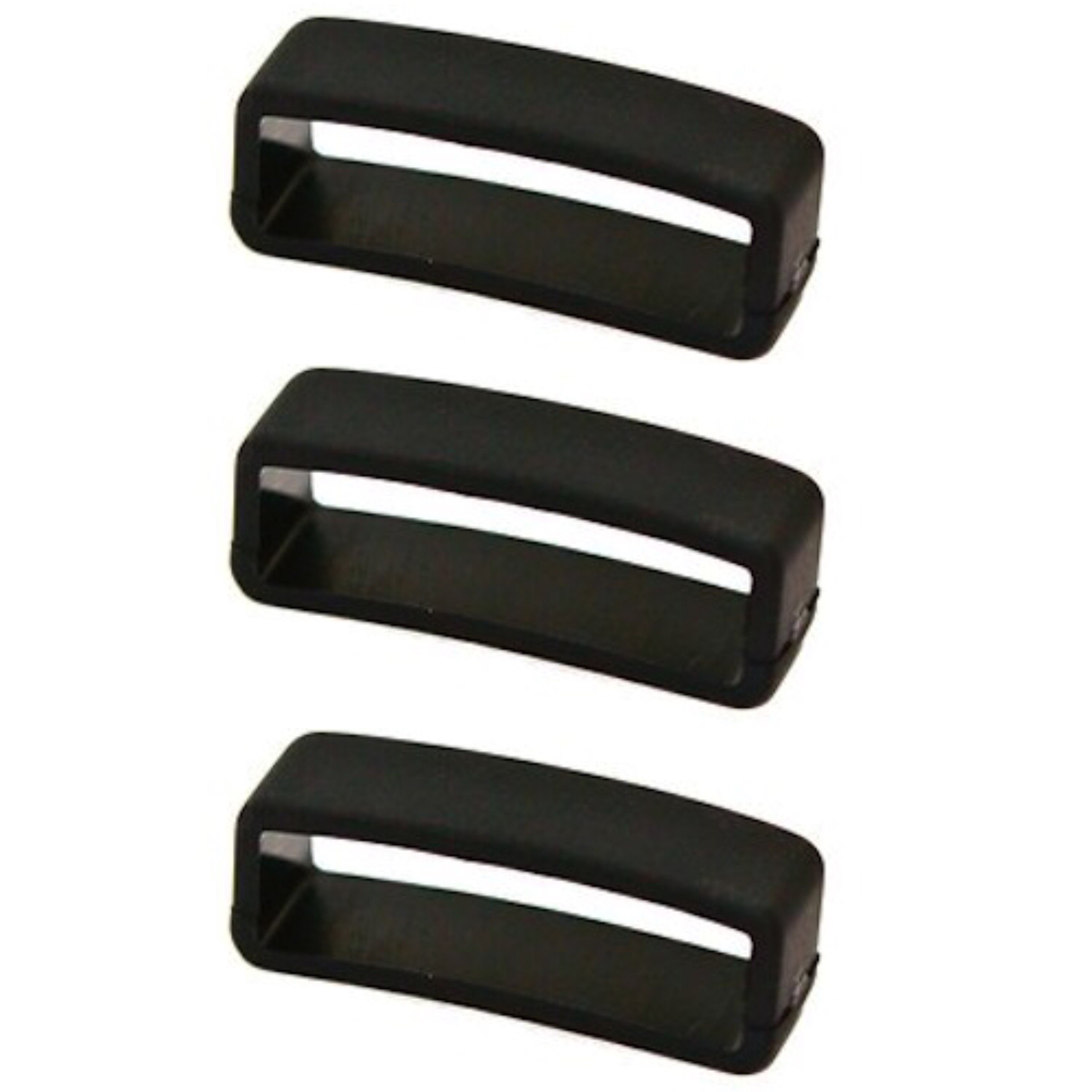 22MM Black Rubber Watch Band Strap - 3 Pack Replacement Straps for Cuir De Lyon Watches - Durable & Comfortable for Daily Wear, Sports & Outdoor Activities