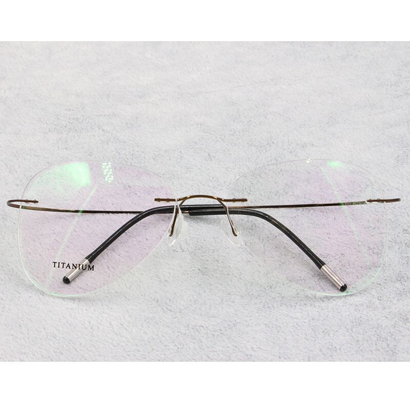 Bclear Men's Eyeglasses Titanium Rimless Lightweight Flexible Frame - 20002 - Perfect for Work, Reading & Everyday Use