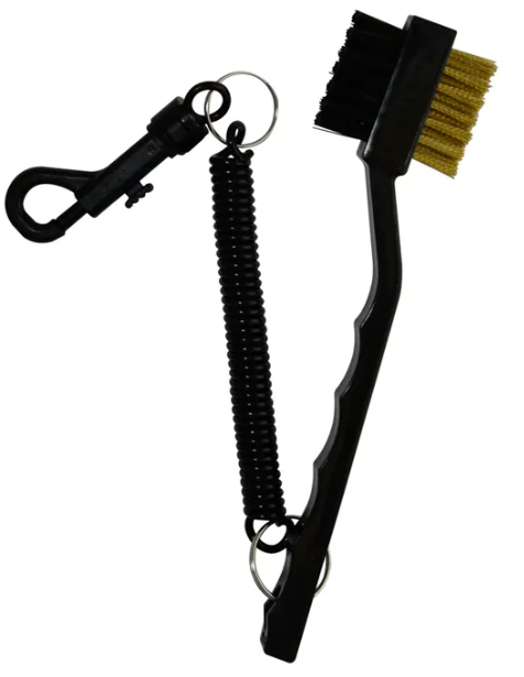 Pride Sports Golf Utility Brush - Dual Sided Club & Shoe Cleaner for Golfers - Perfect for On-Course Cleaning & Equipment Maintenance