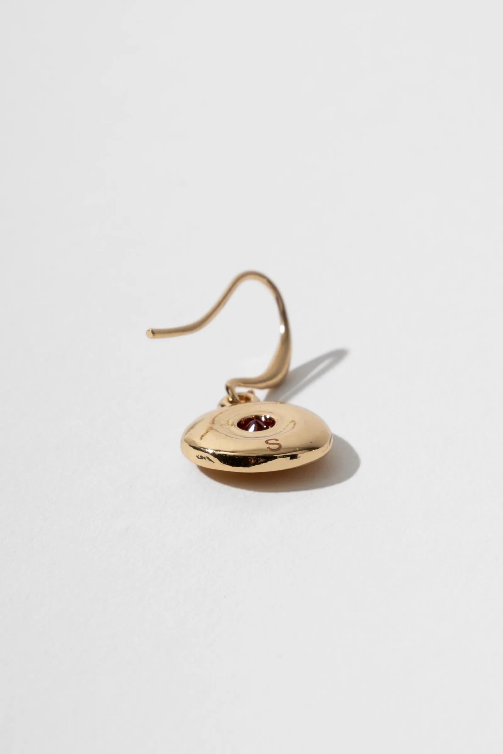 14K Gold Disc Charm Earrings for Women - Minimalist Dainty Hoop Earrings for Everyday Wear, Gift Giving & Special Occasions