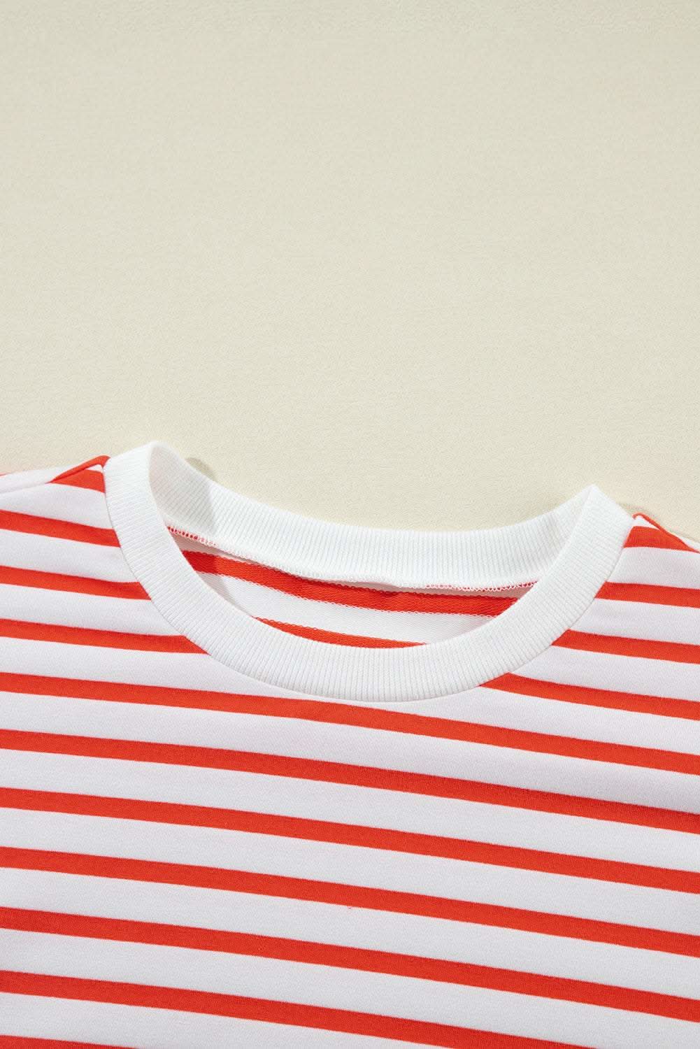 Stylish Orange Striped Oversized Sweatshirt for Women - Cozy & Trendy Pullover for Casual Wear, Loungewear & Street Style Fashion