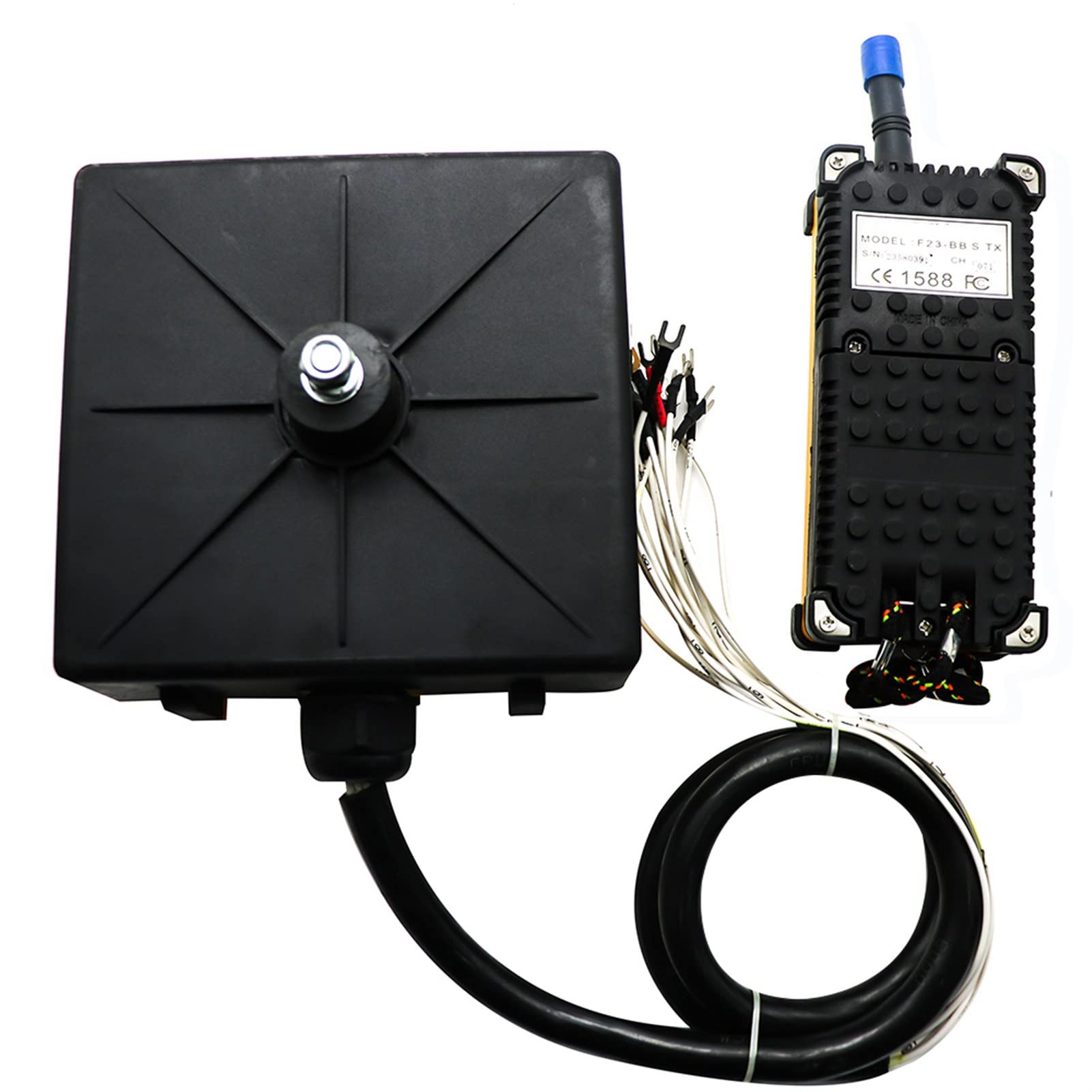 F23-BB S Industrial Wireless Remote Control Switch with Universal Receiver & Transmitter - 24V Speed Hoist & Crane Controller for Industrial Use | Perfect for Construction, Warehousing, and Heavy Equipment Operations