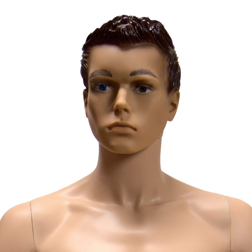 Realistic Standing Male Adult Mannequin with Base (YM8-1F) - Perfect for Retail Stores, Fashion Displays & Photography Studios