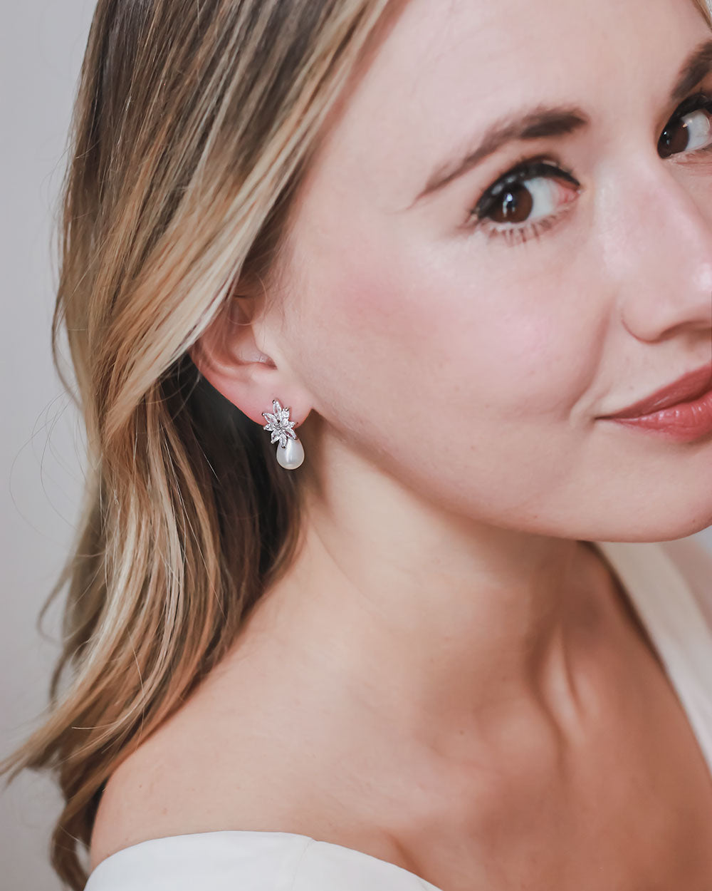 Elsie Freshwater Pearl Drop Earrings for Women - Elegant Dangle Pearl Jewelry Gift for Wedding, Party & Special Occasions