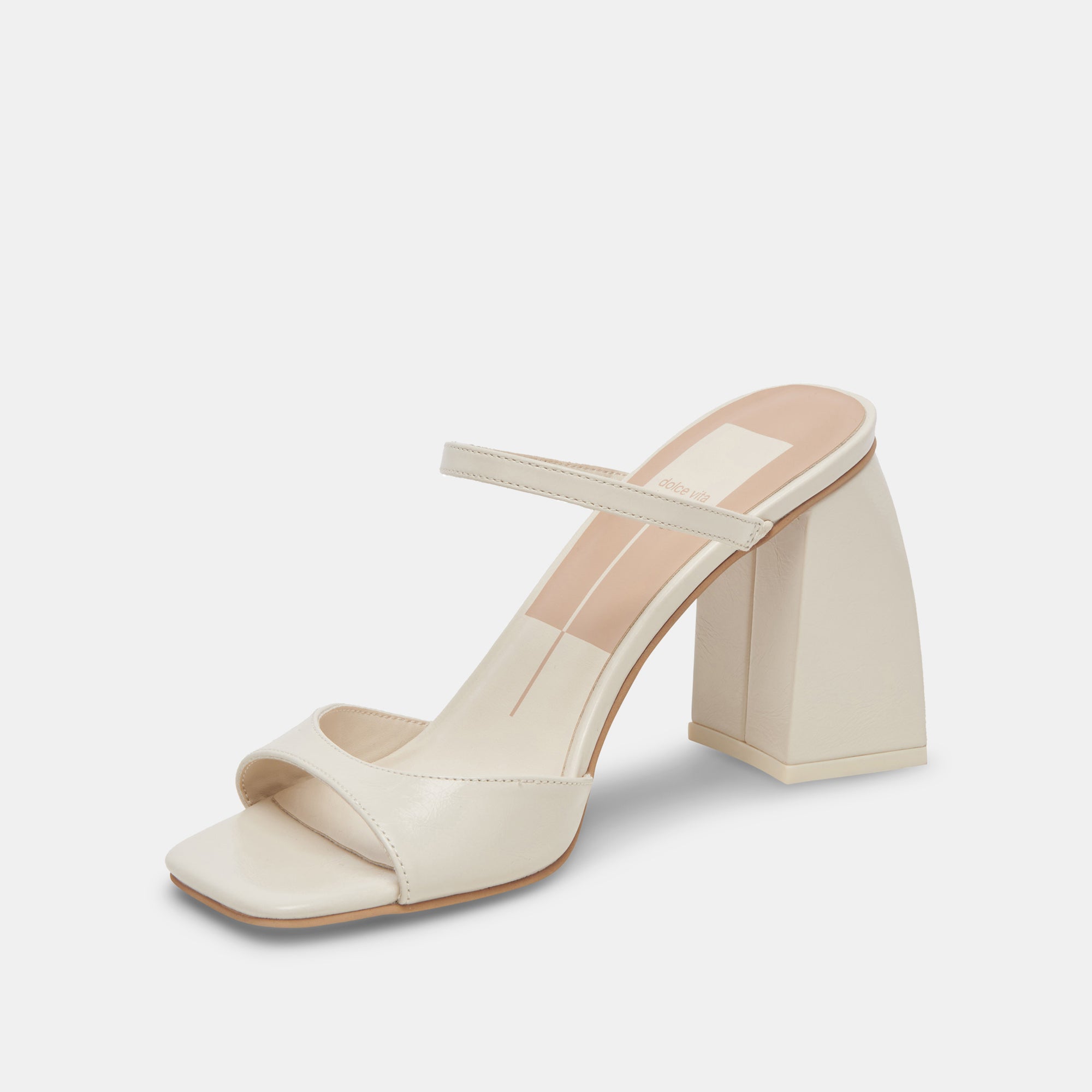 JEMMY Ivory Crinkle Patent High Heels - Elegant Women's Dress Shoes for Weddings, Parties & Special Occasions