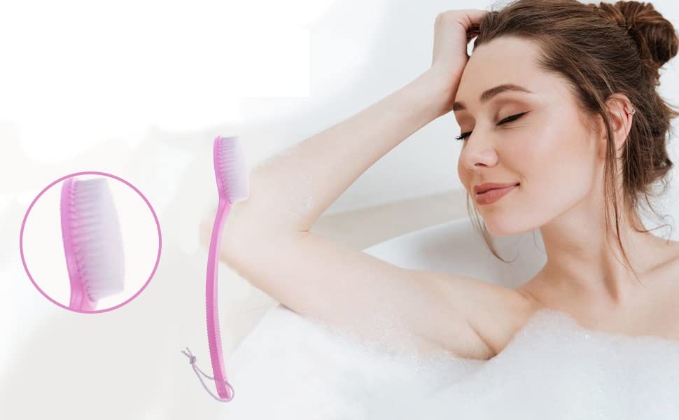 Premium Dry Body Brush with Long Handle - Exfoliate & Remove Dead Skin for Men & Women - Ideal for Cellulite Reduction, Lymphatic Drainage & Spa-Like Skin Care at Home