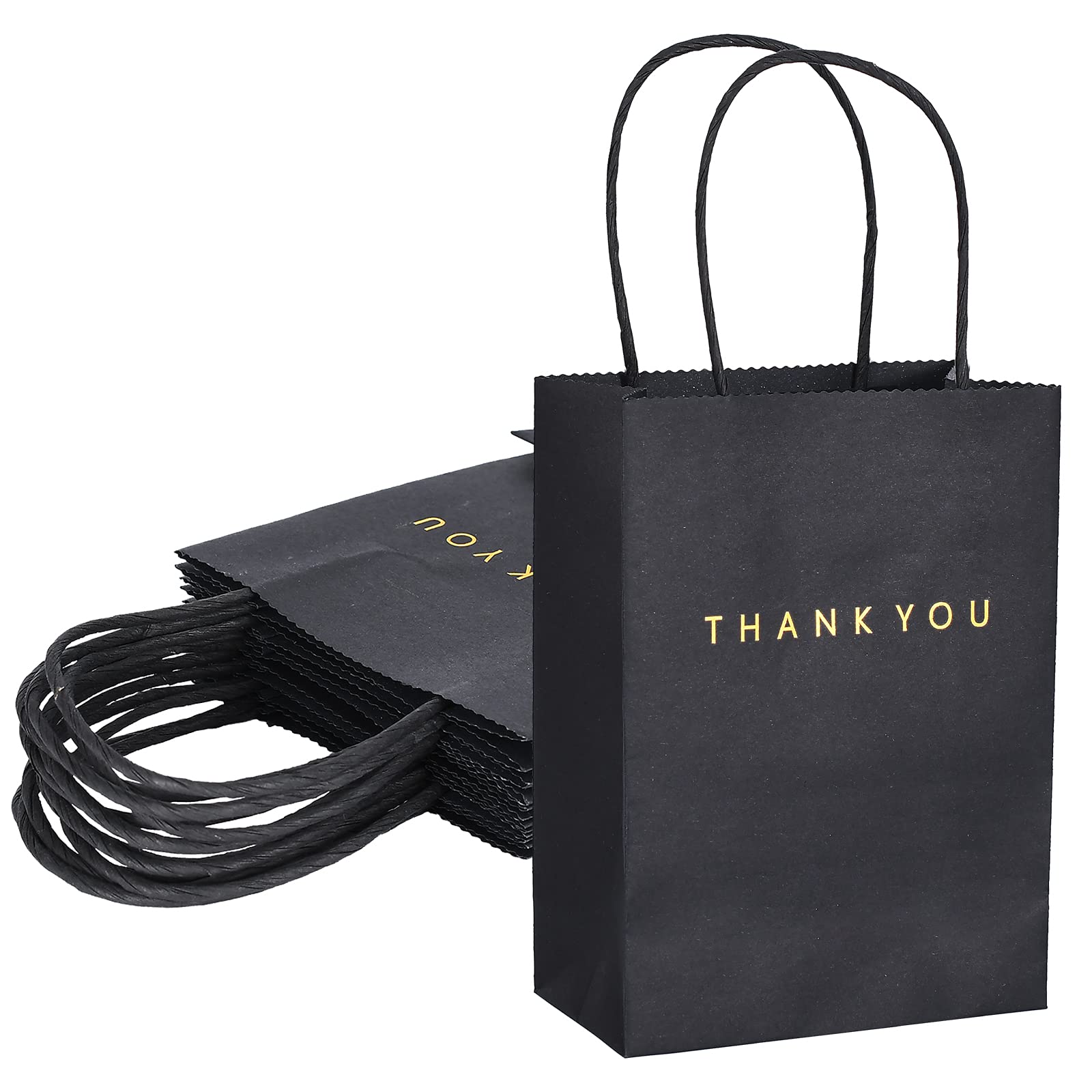 50 Pack Driew Thank You Gift Bags with Handles - 5.9