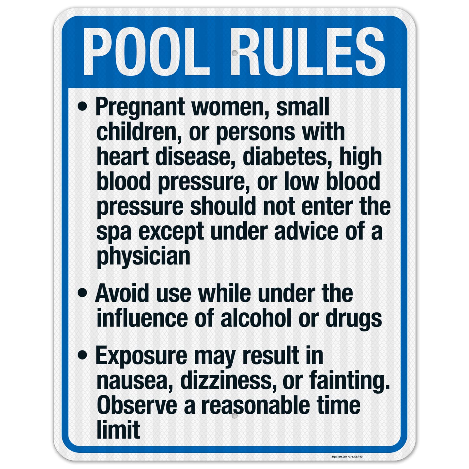 Minnesota Pool Rules Sign - 24x30 Inches, Complies with State Safety Code | 3M EGP Reflective .080 Aluminum, Fade Resistant | Made in USA | Perfect for Public Pools, Water Parks & Backyard Swimming Pools