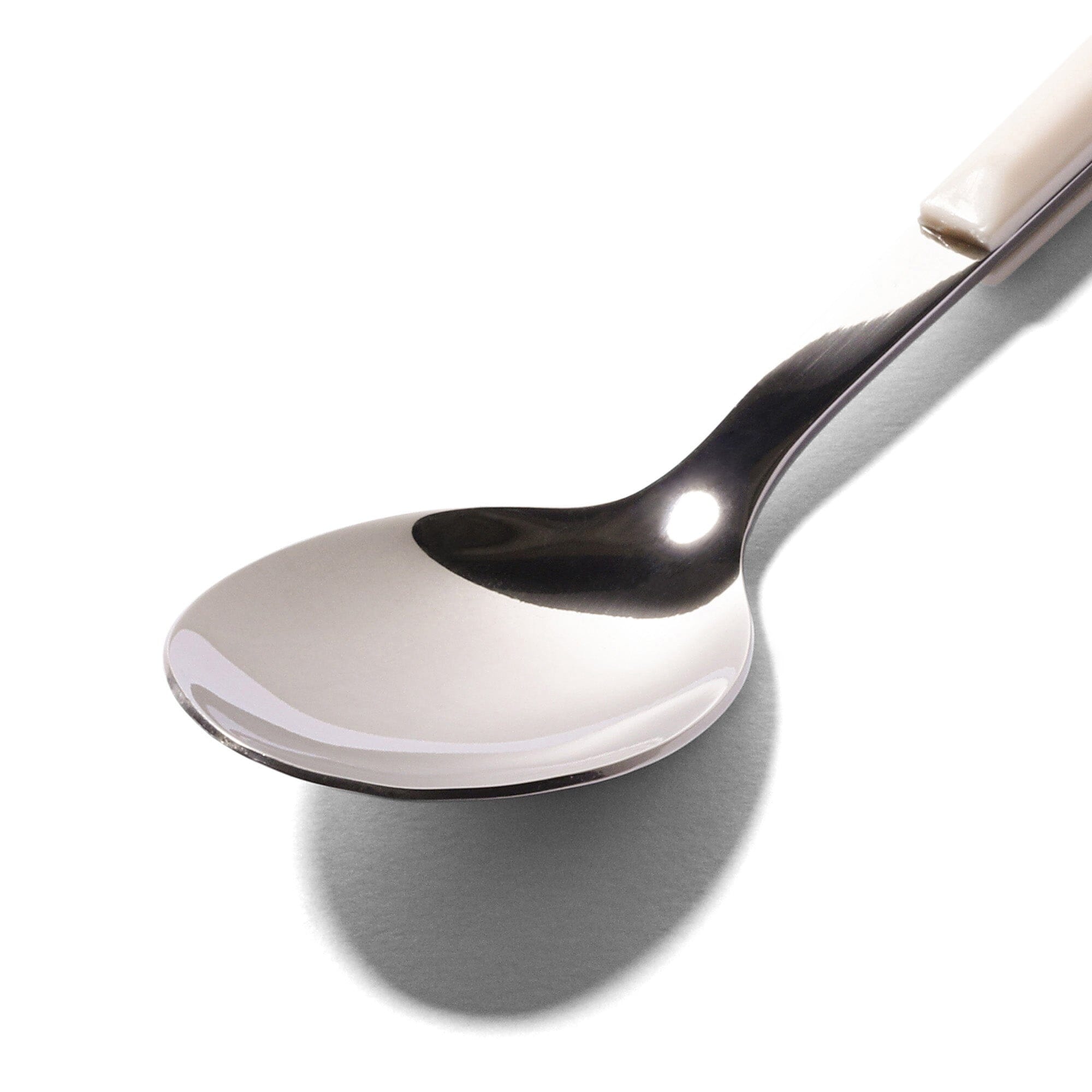 Premium White Color Handle Teaspoon Set - Elegant Dessert & Coffee Spoons for Tea Parties, Cafes, and Home Dining (6-Pack)