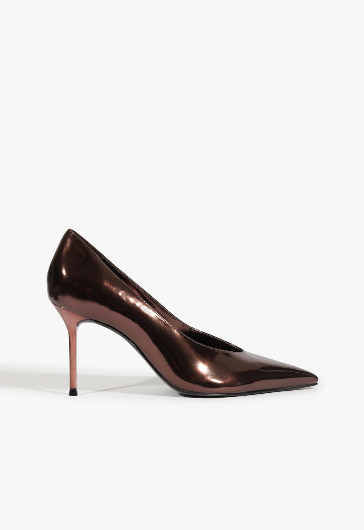 Alicia Specchio Leather Pump Women's Mid Heel Shoes 2.4