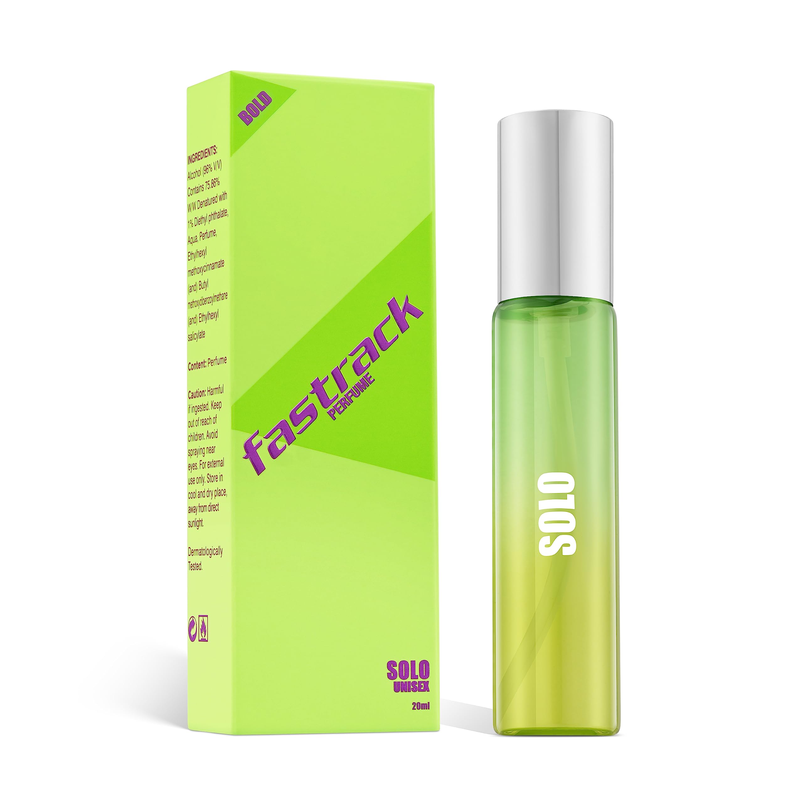 Fastrack Unisex Perfume for Men & Women - Fruity Scent Eau De Parfum, 20ml Travel Size, Long Lasting Fragrance for Daily Wear & Special Occasions